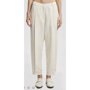 Lattelier Linen Blend Tapered Pants Natural White Women’s Size Large NWT